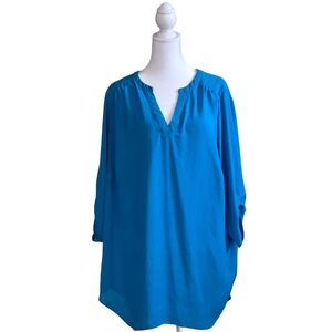 Chic Turquoise Women's Tunic Top